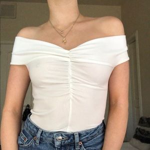 REFORMATION OFF THE SHOULDER TOP